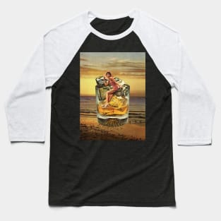 Roxanne on the rocks - Whisky sunset Baseball T-Shirt